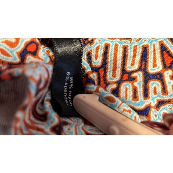 The Limited Women’s 8 High-Low Multi Print Lightweight Maxi Skirt Red/Blue - Picture 8 of 9